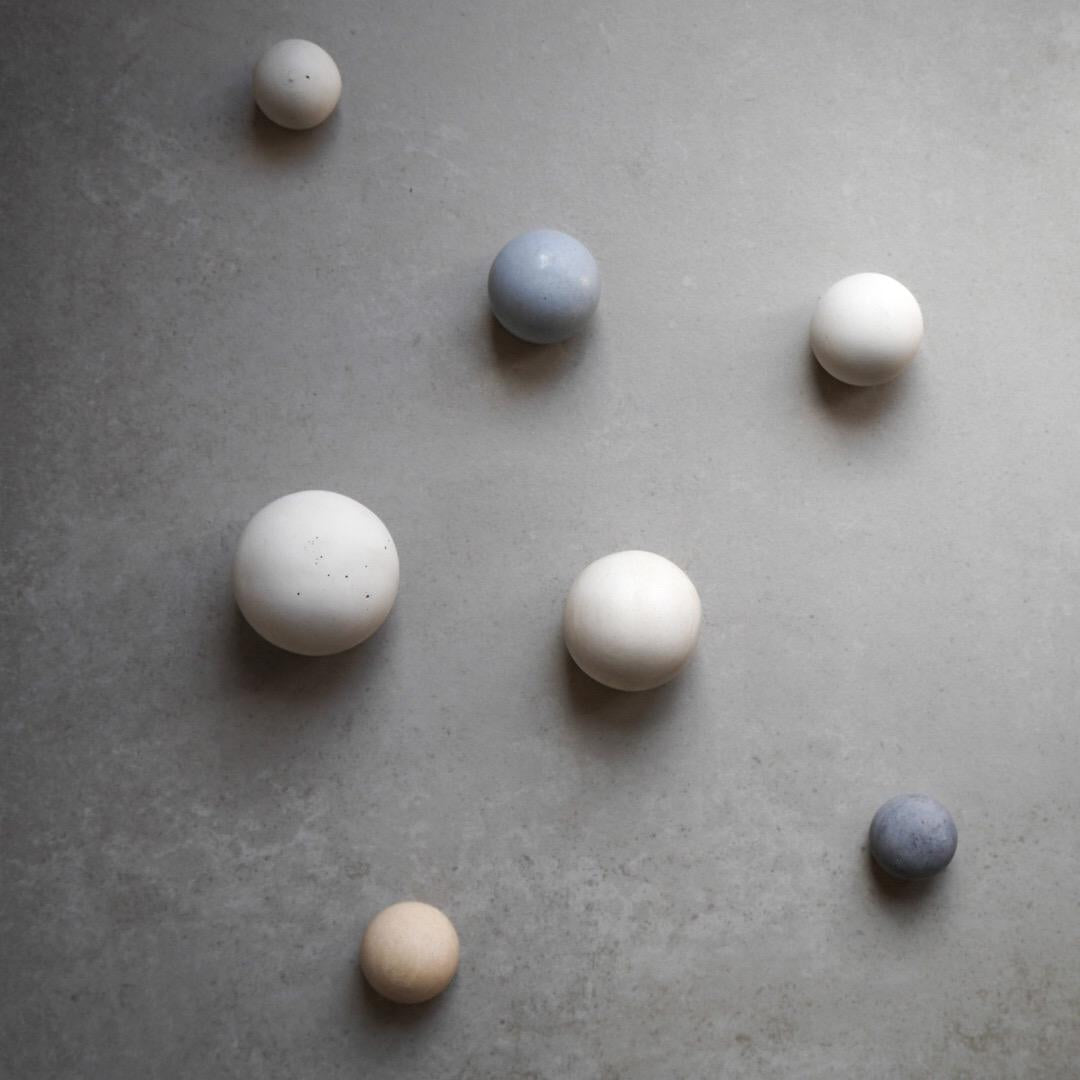 Round Cement Hook, Sphere Knob, Hat Hook, Modern Hook, Decorative Peg, Entryway Coat Hook, Wall Storage, Ball Hanger, Natural