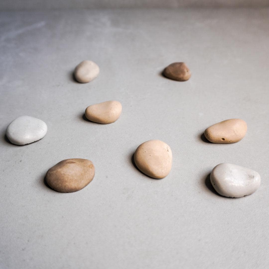 Pebble Magnets | Neodymium Concrete Magnets, Neutral Home Decor, Minimalist Fridge Magnets, River Stone Decor, Wabi Sabi, Calming Aesthetic