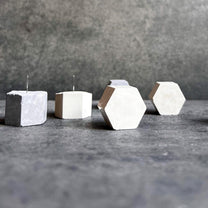 Geometric Concrete Push Pins, Minimalist Thumb Tack, Modern Office Decor, Cement Push Buttons, Travel Board Pins, Cork Board Tacks, Hexagon