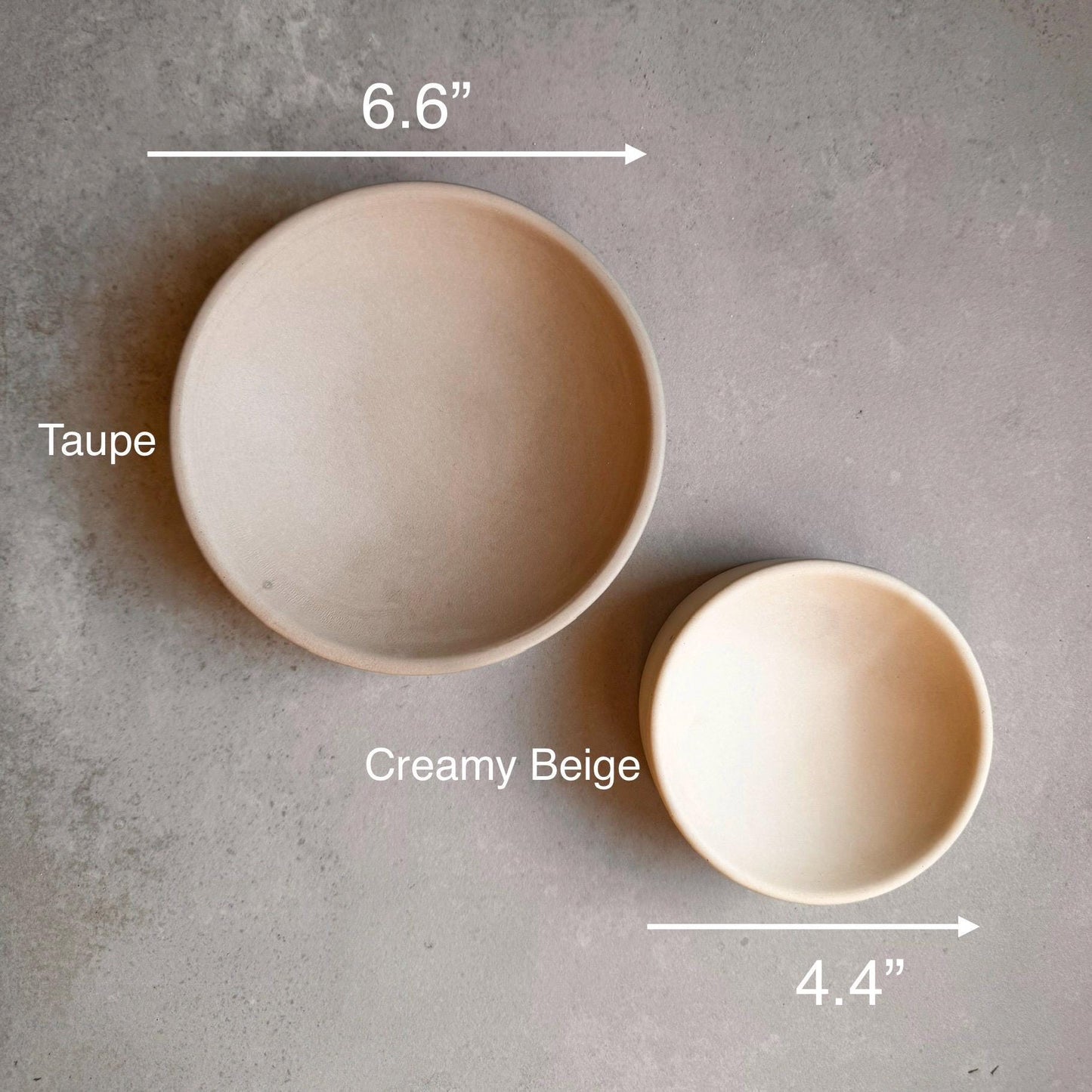 Round Concrete Bowl with Straight Sides | Minimalist Catchall, Decorative Entryway Bowl, Japandi Home Decor, Neutral Decor, Warm Tone Tray