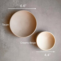 Round Concrete Bowl with Straight Sides | Minimalist Catchall, Decorative Entryway Bowl, Japandi Home Decor, Neutral Decor, Warm Tone Tray