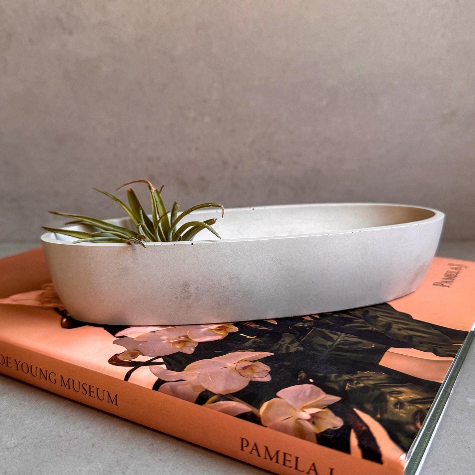 Oval Concrete Tray, Decorative Boat Tray, Trinket Trough, Minimalist Cement Tray, Coffee Table Display, Jewlery Dish, Bathroom Tray