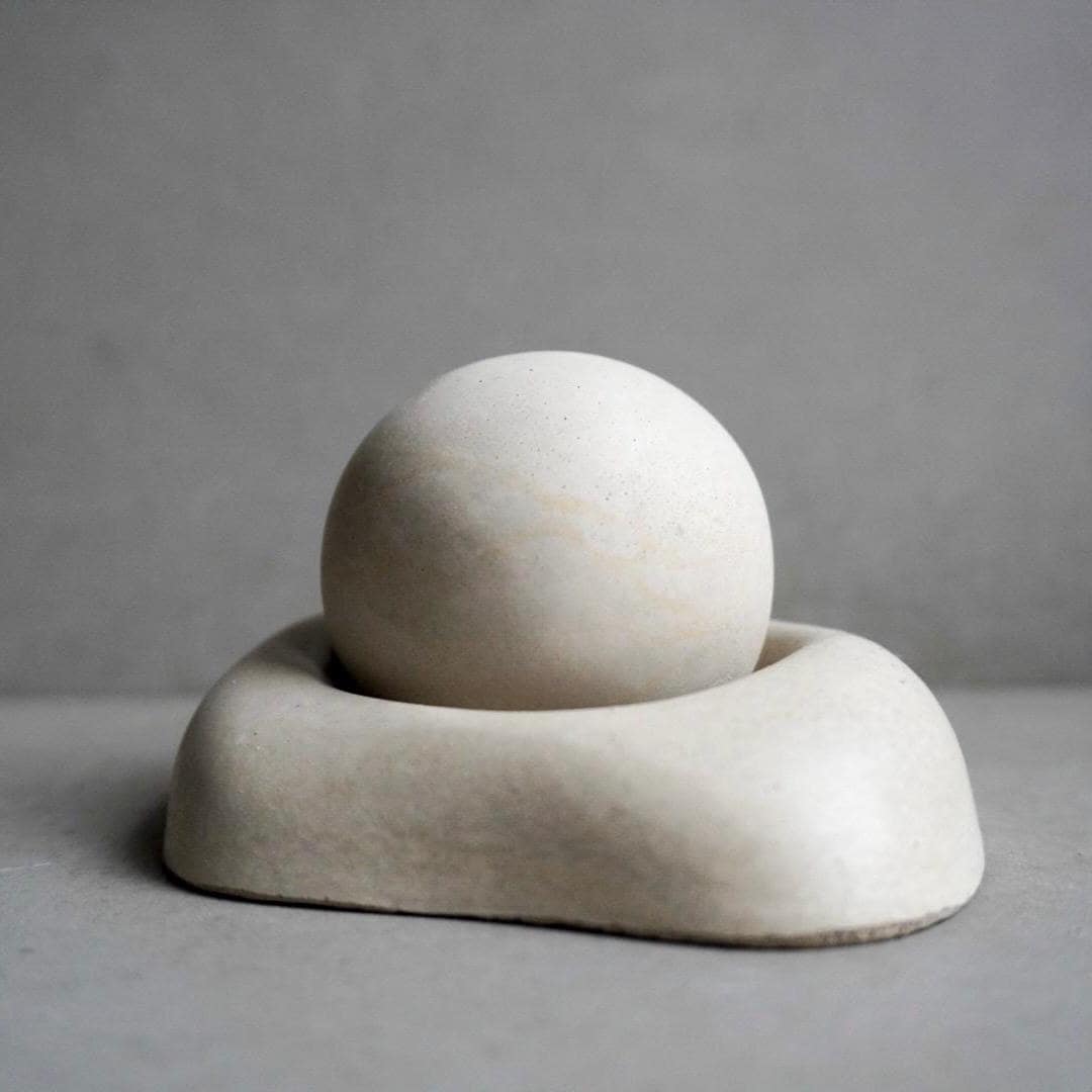 Passive Essential Oil Diffuser, Aromatherapy Ball, Concrete Dome Diffuser, Cement Decor, Fragrance Air Freshener, Diffusing Stone, Japandi
