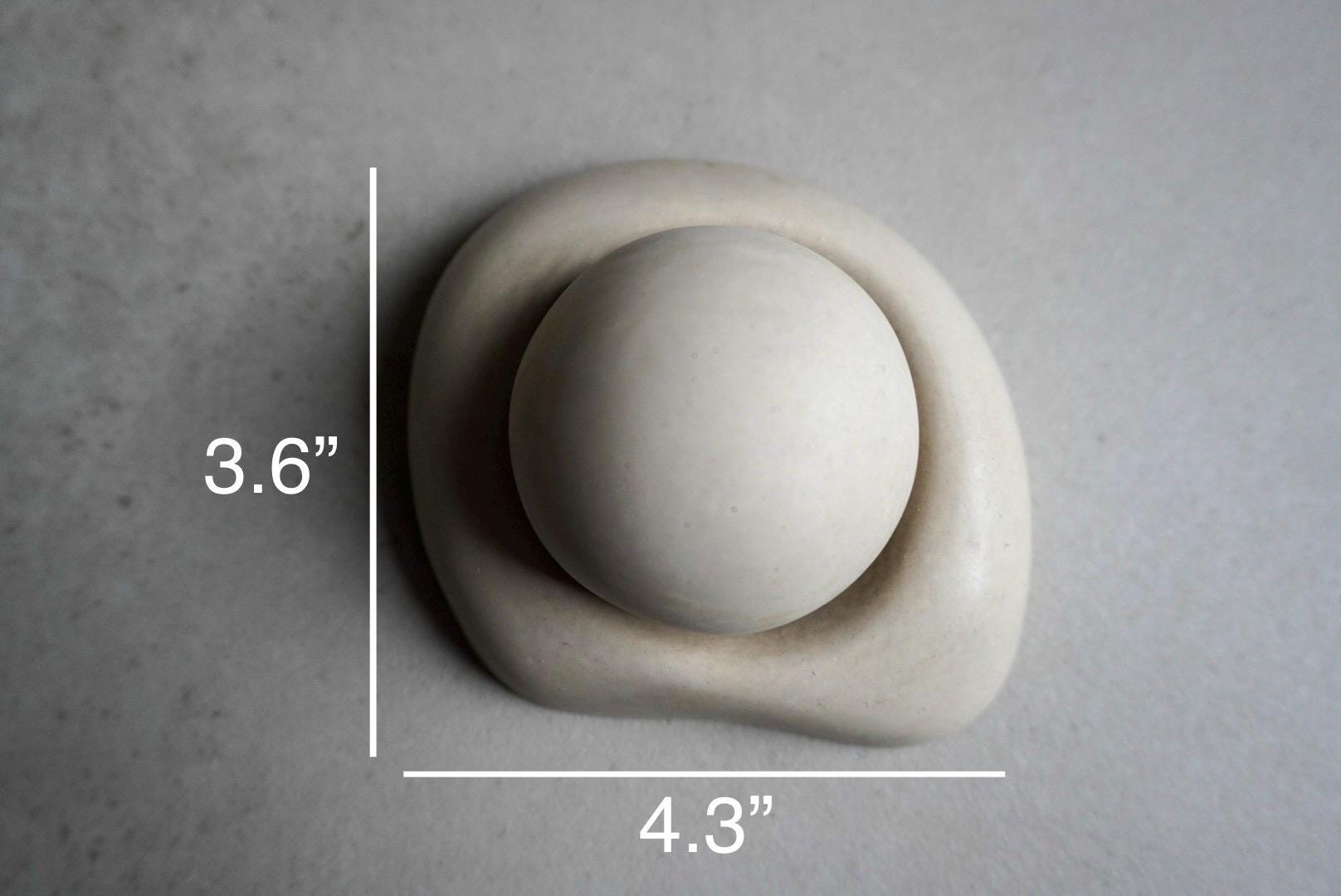 Passive Essential Oil Diffuser, Aromatherapy Ball, Concrete Dome Diffuser, Cement Decor, Fragrance Air Freshener, Diffusing Stone, Japandi