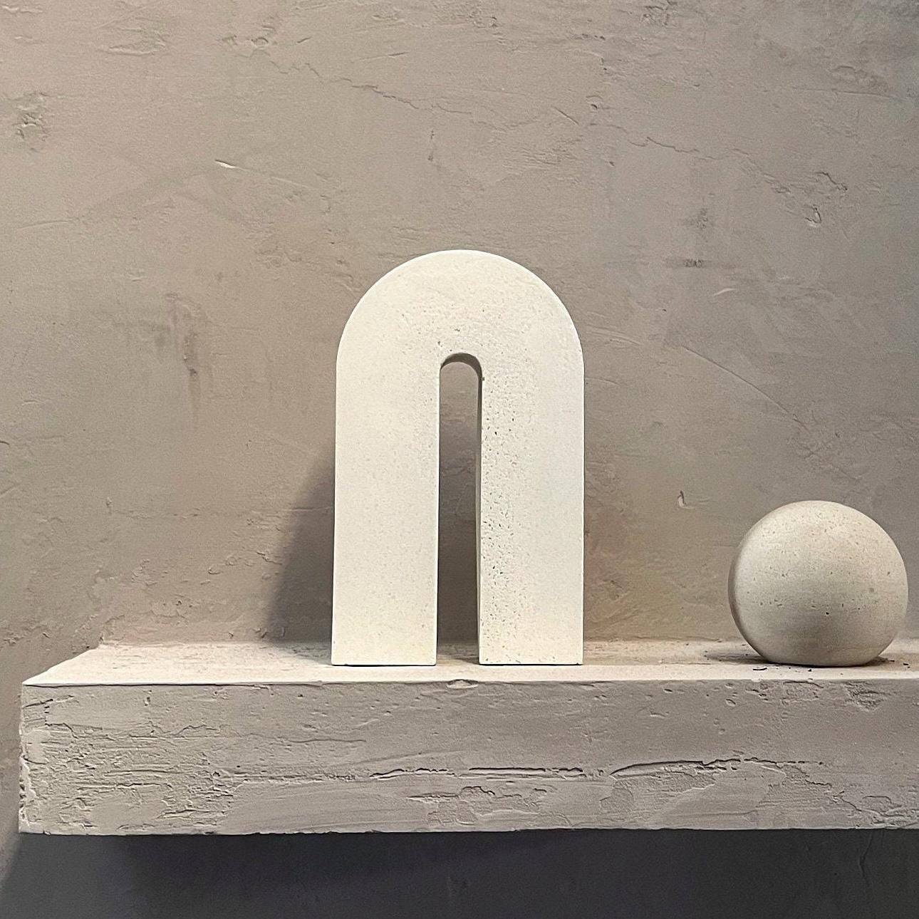 Concrete Sculptural Arch, Standing Arch Decor, Nordic, Decorative Arch, Photo Props, Geometric Ornament, Cement Decor, Modern Decor, Still