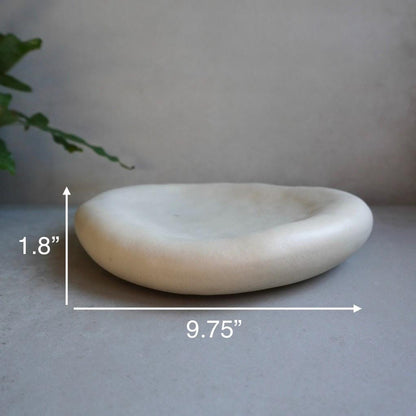 Pebble Concrete Tray | Sculptural Catchall, Organic Accent Tray, Earthy Japandi Decor, Minimalist Jewelry Dish, Wabi Sabi Photo Prop, Zen