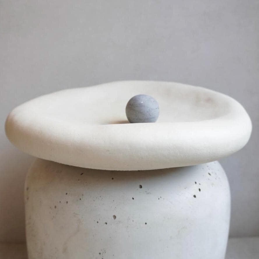 Pebble Concrete Tray | Sculptural Catchall, Organic Accent Tray, Earthy Japandi Decor, Minimalist Jewelry Dish, Wabi Sabi Photo Prop, Zen