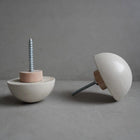 Dome Drawer Pull | Concrete Furniture Hook, Cabinet Handle Hardware, Decorative Semi-Sphere Peg, Dresser Handle, Minimalist Stone Knob