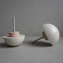 Dome Drawer Pull | Concrete Furniture Hook, Cabinet Handle Hardware, Decorative Semi-Sphere Peg, Dresser Handle, Minimalist Stone Knob