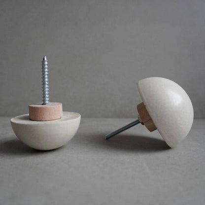 Dome Drawer Pull | Concrete Furniture Hook, Cabinet Handle Hardware, Decorative Semi-Sphere Peg, Dresser Handle, Minimalist Stone Knob
