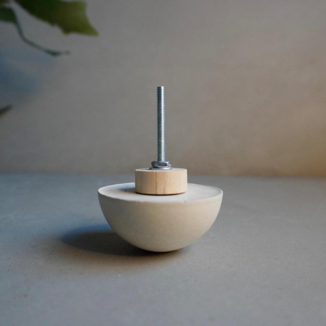 Dome Drawer Pull | Concrete Furniture Hook, Cabinet Handle Hardware, Decorative Semi-Sphere Peg, Dresser Handle, Minimalist Stone Knob