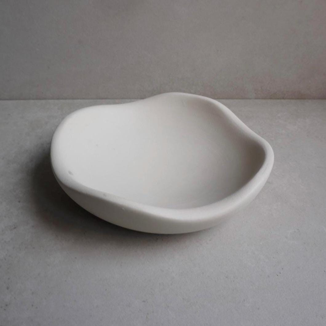 Wavy Concrete Bowl | Asymmetrical Catchall, Decorative Tray, Organic Shaped Trinket Tray, Sculptural Japandi Decor, Curvy Stone Homewares