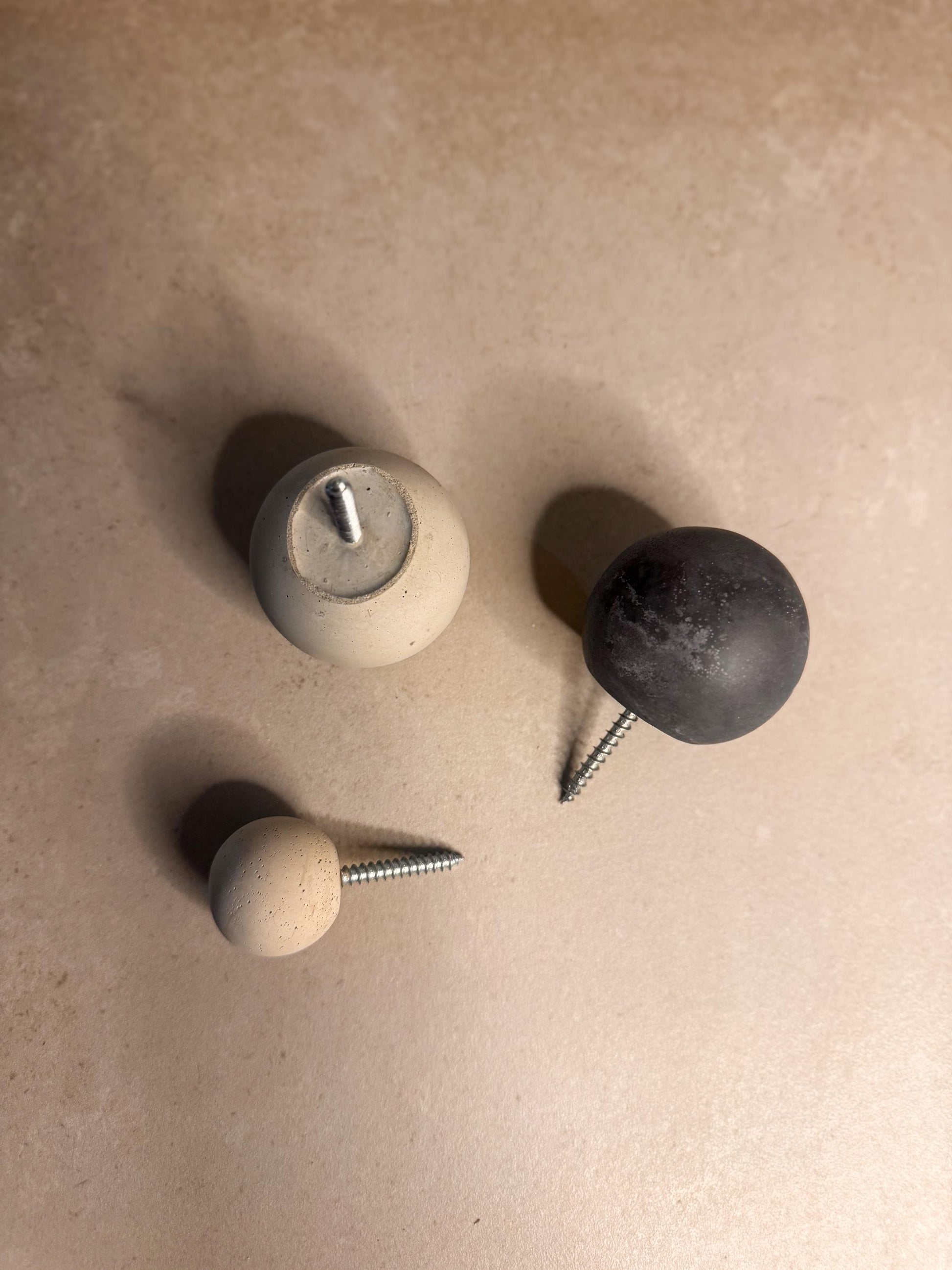 Round Cement Hook, Sphere Knob, Hat Hook, Modern Hook, Decorative Peg, Entryway Coat Hook, Wall Storage, Ball Hanger, Natural