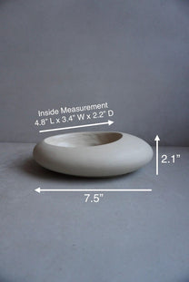 Concrete Ikebana Vase | Kokedama Display Vessel, Bonsai Pot with Drainage, Japandi Pot with Saucer, Pebble Pot, Calm Aesthetic, Wabi Sabi