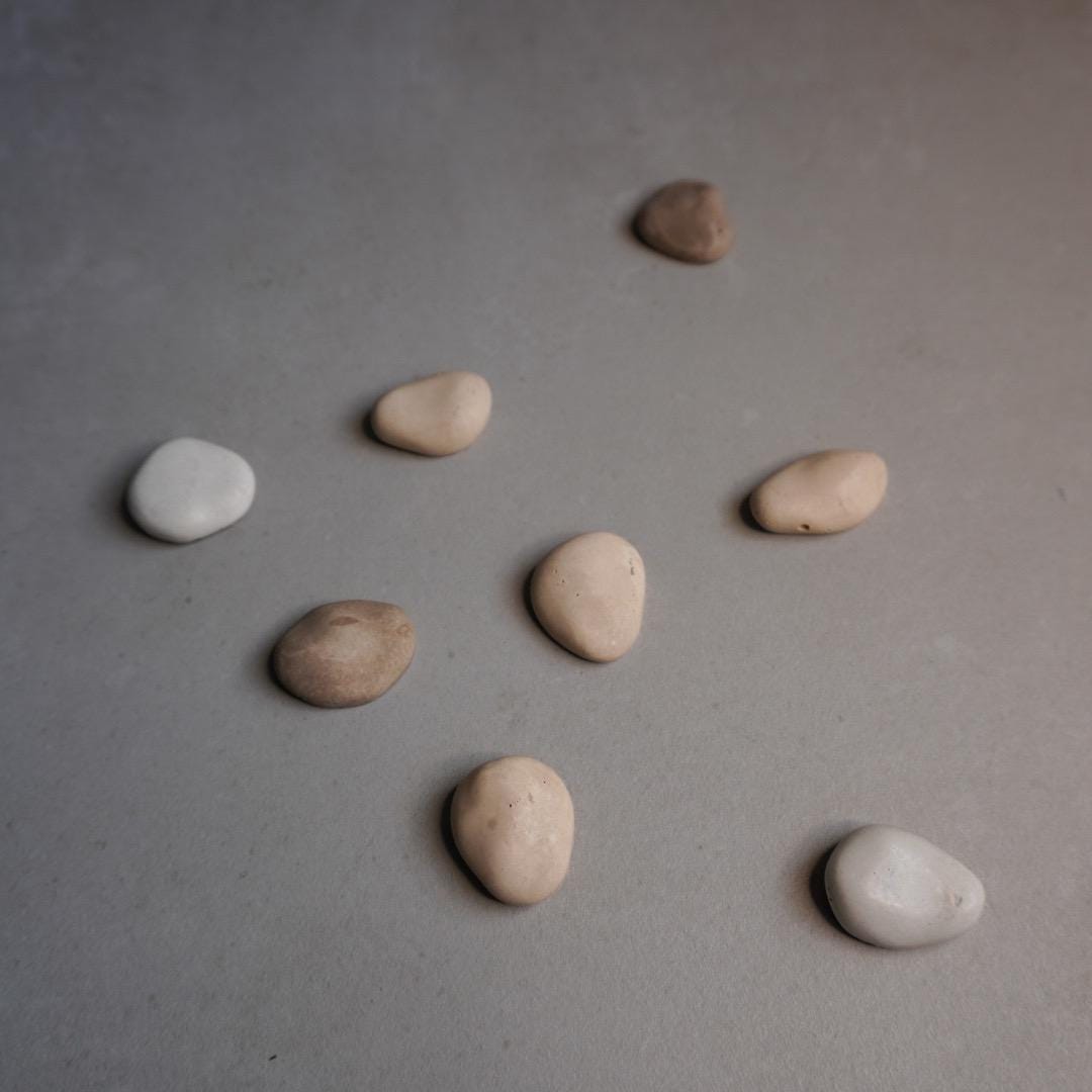 Pebble Magnets | Neodymium Concrete Magnets, Neutral Home Decor, Minimalist Fridge Magnets, River Stone Decor, Wabi Sabi, Calming Aesthetic