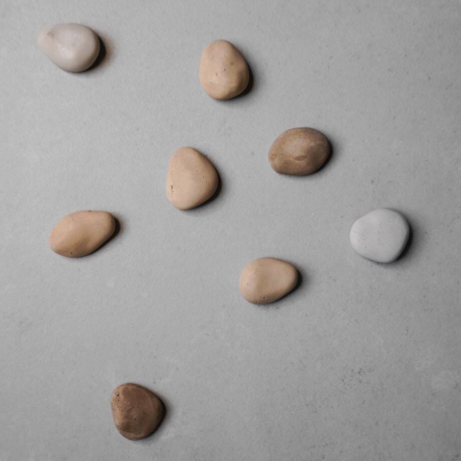 Pebble Magnets | Neodymium Concrete Magnets, Neutral Home Decor, Minimalist Fridge Magnets, River Stone Decor, Wabi Sabi, Calming Aesthetic