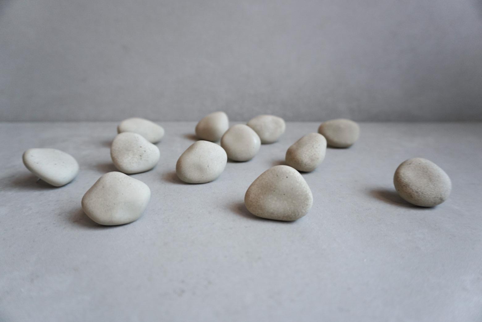 Pebble Concrete Push Pins | Minimalist Thumb Tacks for Cork Board, Neutral Office Decor, Rock Push Buttons, Organic Home Decor, Wabi Sabi