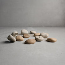 Pebble Concrete Push Pins | Minimalist Thumb Tacks for Cork Board, Neutral Office Decor, Rock Push Buttons, Organic Home Decor, Wabi Sabi