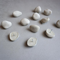 Pebble Concrete Push Pins | Minimalist Thumb Tacks for Cork Board, Neutral Office Decor, Rock Push Buttons, Organic Home Decor, Wabi Sabi