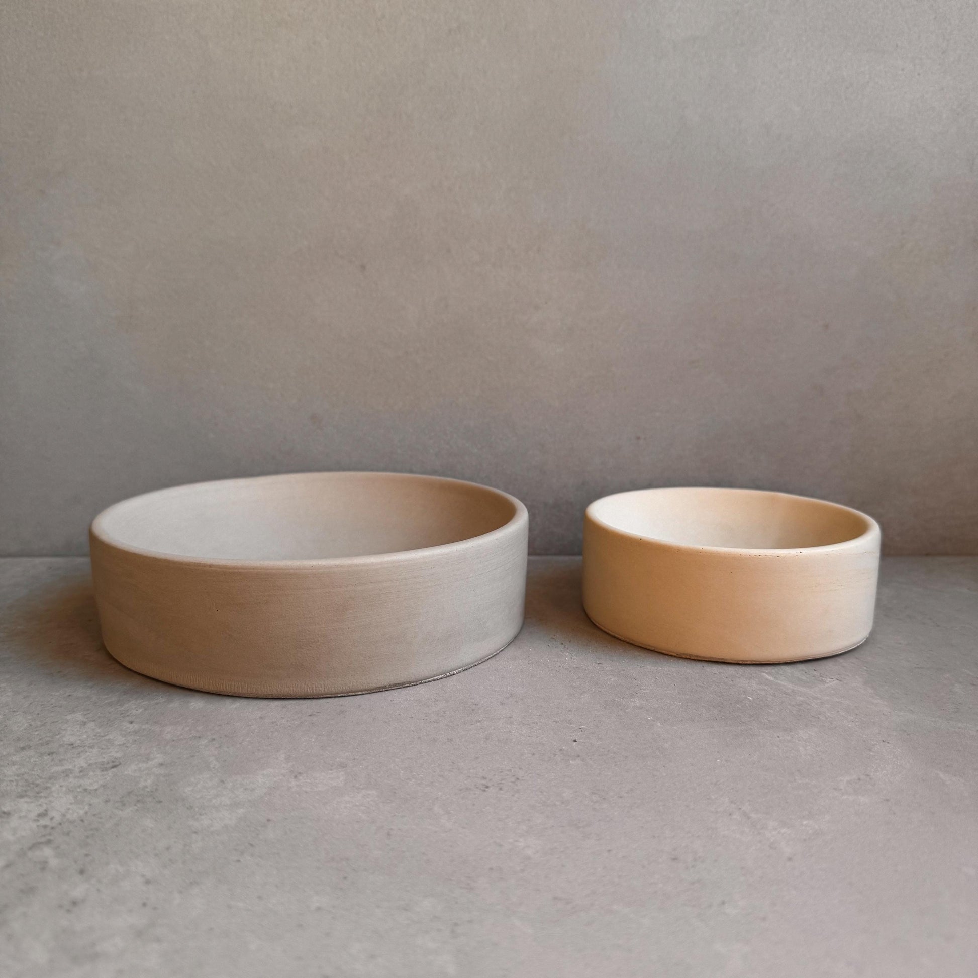 Round Concrete Bowl with Straight Sides | Minimalist Catchall, Decorative Entryway Bowl, Japandi Home Decor, Neutral Decor, Warm Tone Tray