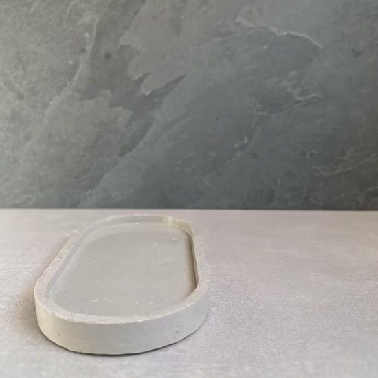 Oval Concrete Tray, Jewelry Holder, Vanity Tray, Cement Tray, Coffee Table Tray, Decorative Tray, Jewlery Tray, Bathroom Tray, Minimalist