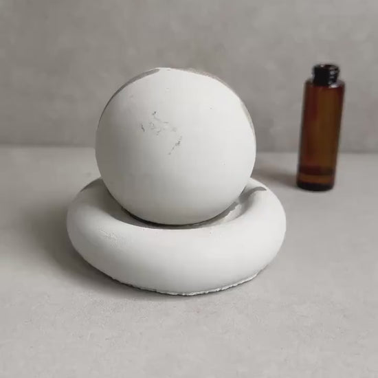 Concrete Essential Oil Diffuser, Aromatherapy Sphere, Passive Dome Diffuser, Cement Decor, Fragrance Air Freshener, Cement Diffiser Stone