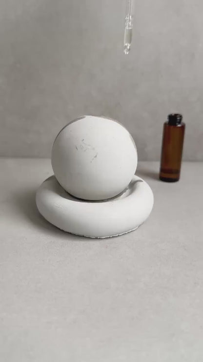 Concrete Essential Oil Diffuser, Aromatherapy Sphere, Passive Dome Diffuser, Cement Decor, Fragrance Air Freshener, Cement Diffiser Stone